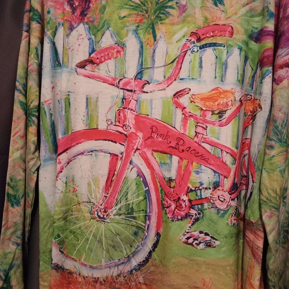 Nwt Leoma Lovegrove Pink Racers bicycle shirt XL womens